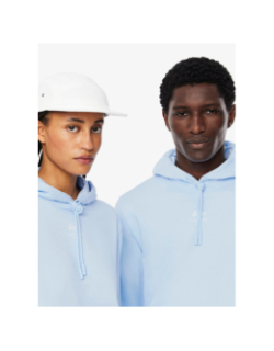 Sweat à capuche à logo imprimé bleu ciel adulte - Lacoste
