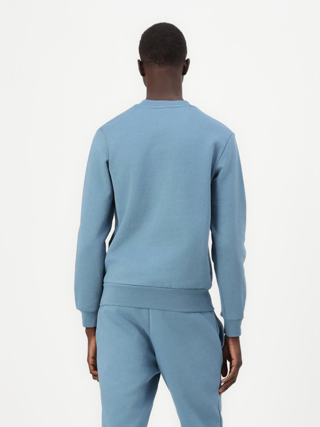 Sweat à col rond petit logo bleu homme - Lacoste