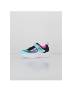 Baskets à scratch microspec advance bleu enfant - Skechers