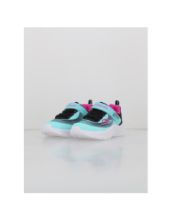 Baskets à scratch microspec advance bleu enfant - Skechers