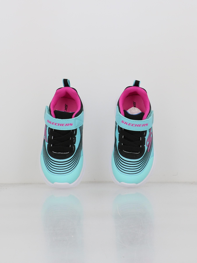 Baskets à scratch microspec advance bleu enfant - Skechers