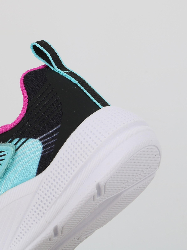 Baskets à scratch microspec advance bleu enfant - Skechers