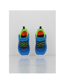 Baskets à scratch microspec advance bleu enfant - Skechers