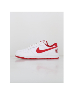 Baskets en cuir big low blanc rouge homme - Nike