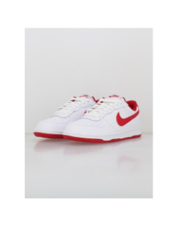 Baskets en cuir big low blanc rouge homme - Nike