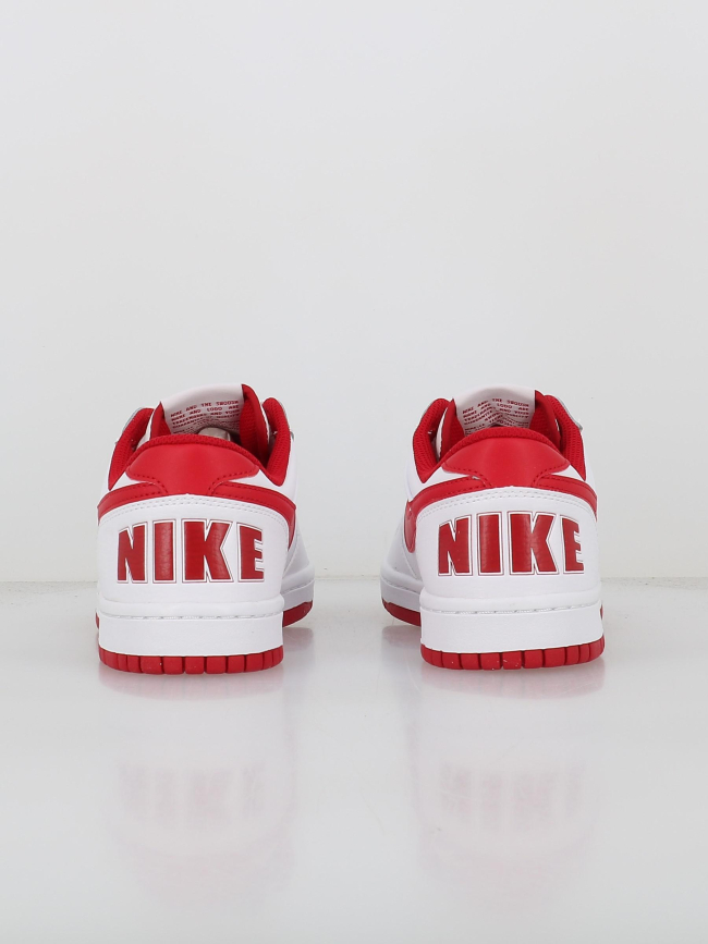 Baskets en cuir big low blanc rouge homme - Nike