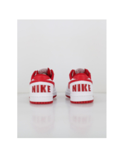 Baskets en cuir big low blanc rouge homme - Nike