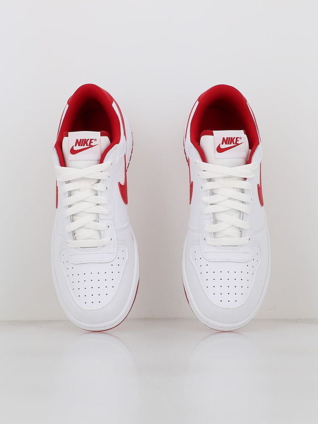 Baskets en cuir big low blanc rouge homme - Nike