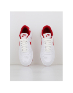 Baskets en cuir big low blanc rouge homme - Nike