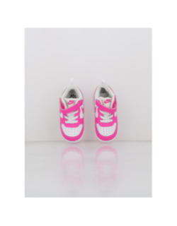 Baskets à scratch court borough td rose blanc enfant - Nike