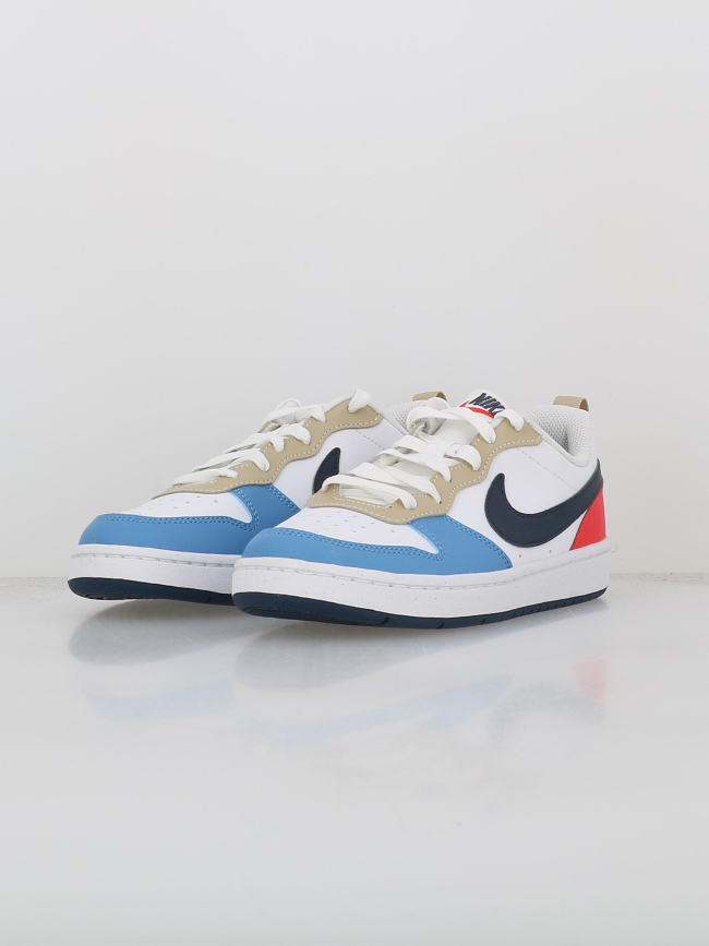 Baskets court bourough recraft gs blanc bleu enfant - Nike