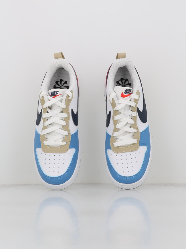 Baskets court bourough recraft gs blanc bleu enfant - Nike