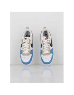 Baskets court bourough recraft gs blanc bleu enfant - Nike