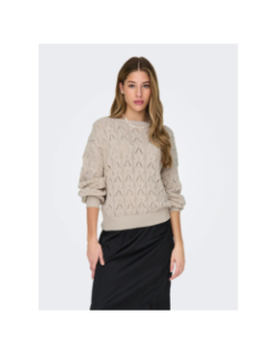 Pull en maille onlbrynn beige femme - Only