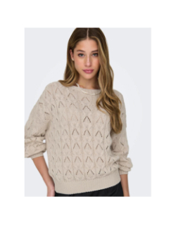 Pull en maille onlbrynn beige femme - Only