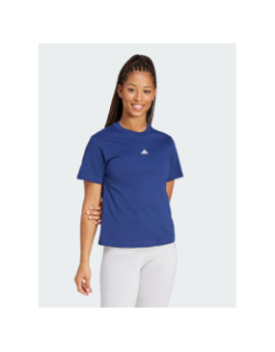 T-shirt à manches courtes petit logo bleu marine femme - Adidas