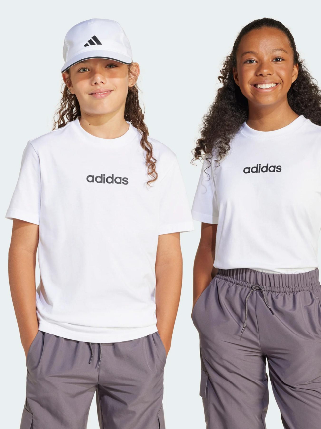 T-shirt à manches courtes j lin tee 160 blanc enfant - Adidas