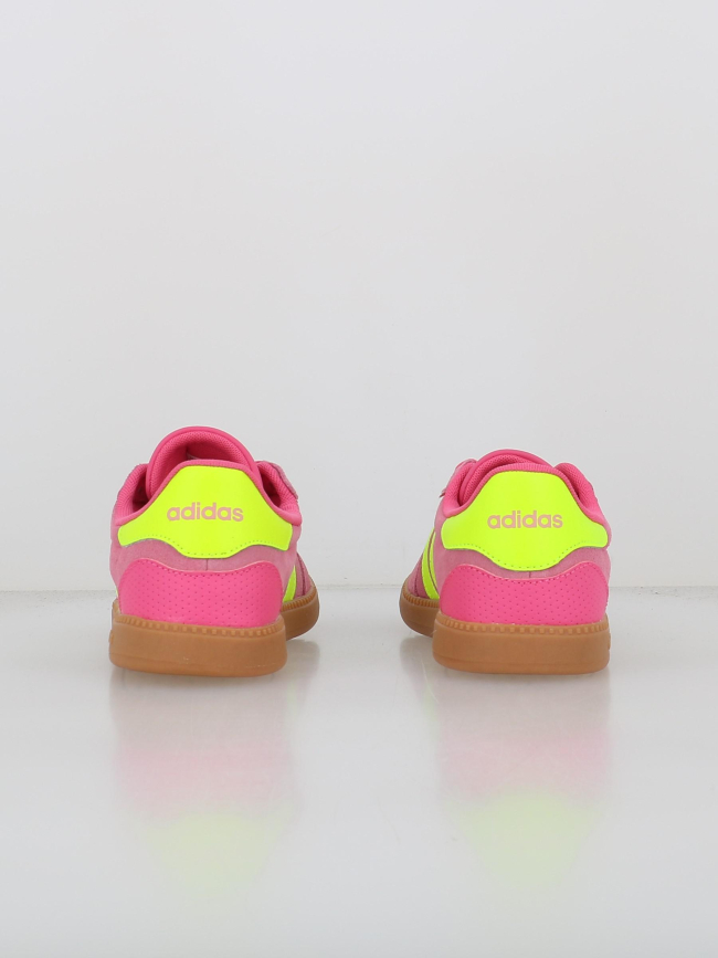 Baskets breaknet sleek suédé rose jaune femme - Adidas