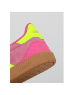 Baskets breaknet sleek suédé rose jaune femme - Adidas