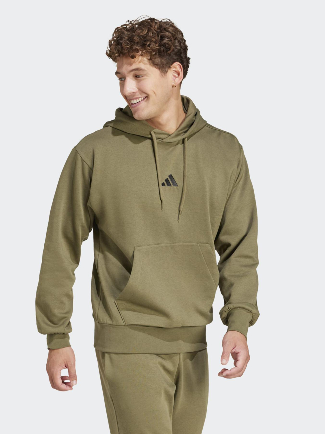 Sweat à capuche feel cozy kaki homme - Adidas