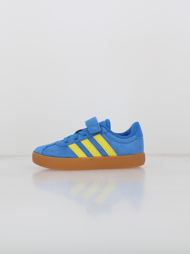 Baskets vl court 3.0 el bleu jaune enfant - Adidas