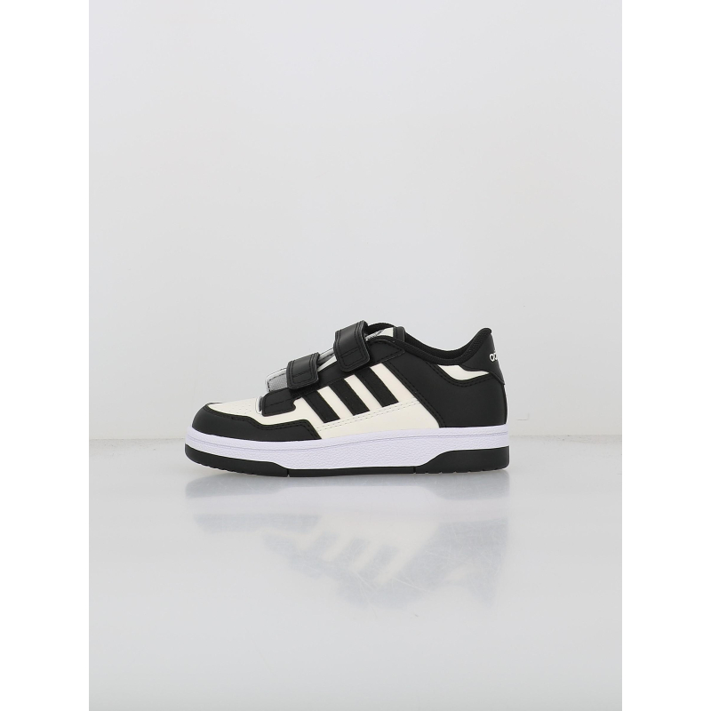 Baskets à scrach rapid court noir blanc enfant - Adidas