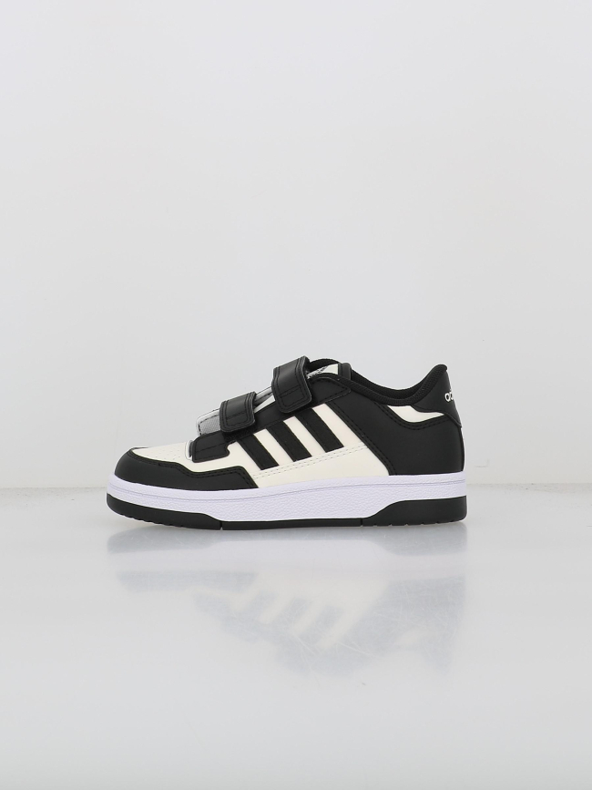 Baskets à scrach rapid court noir blanc enfant - Adidas