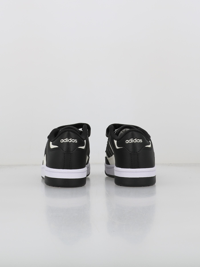 Baskets à scrach rapid court noir blanc enfant - Adidas