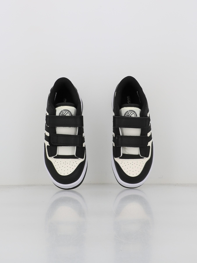 Baskets à scrach rapid court noir blanc enfant - Adidas
