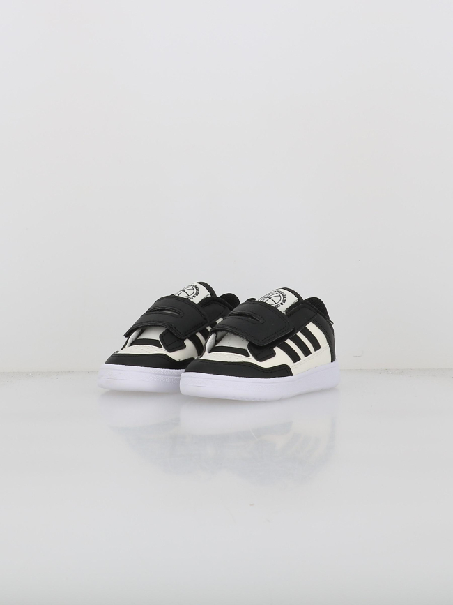 Baskets scratch rapid court cf blanc noir enfant - Adidas