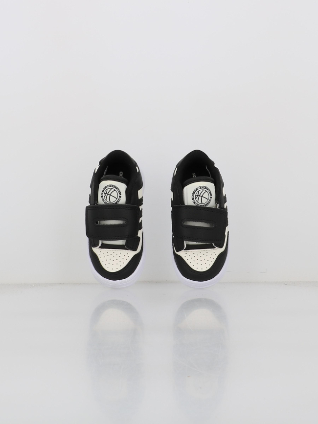 Baskets scratch rapid court cf blanc noir enfant - Adidas