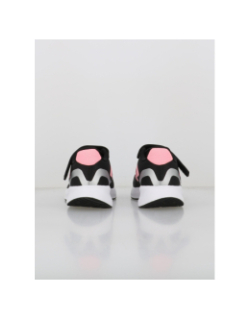 Baskets à scratch runfalcon 5 noir rose enfant - Adidas