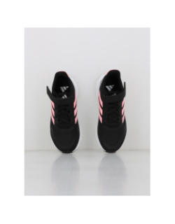 Baskets à scratch runfalcon 5 noir rose enfant - Adidas