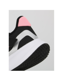 Baskets à scratch runfalcon 5 noir rose enfant - Adidas