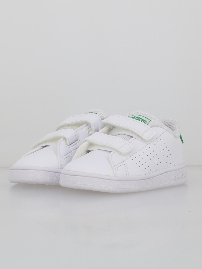 Baskets à scratch advantage cf blanc vert enfant - Adidas