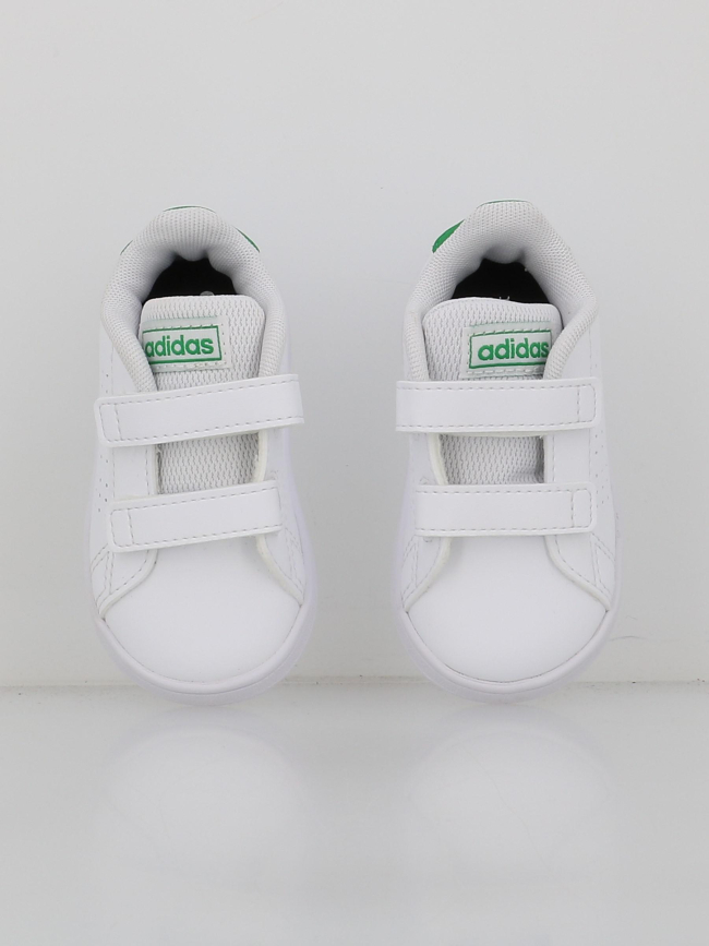 Baskets à scratch advantage cf blanc vert enfant - Adidas