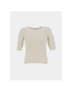 Pull manches courtes newlexsun shine écru femme - Vero Moda