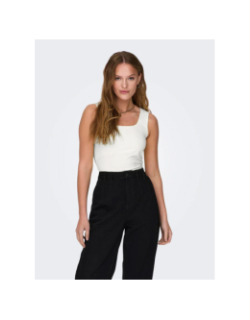 Débardeur lea réversible écru blanc femme - Only