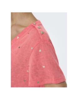 T-shirt col v stephi rouge femme - Only