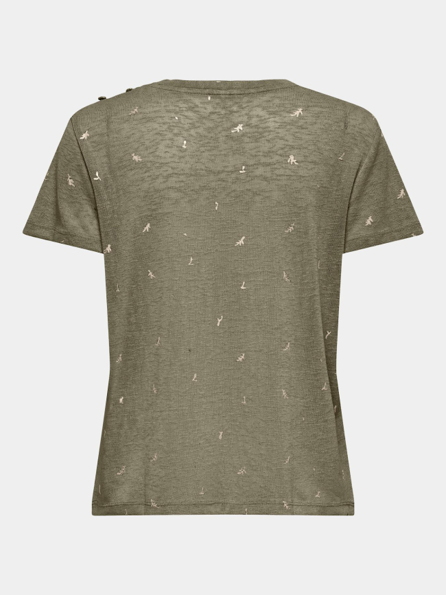 T-shirt col v stephi kaki femme - Only