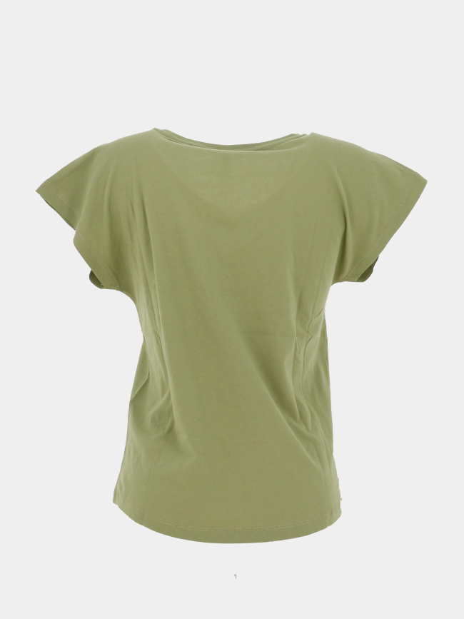 T-shirt regular col v winnie vert femme - Only