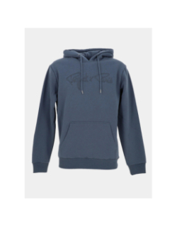 Sweat à capuche logo brodé bleu gris homme - Project X Paris