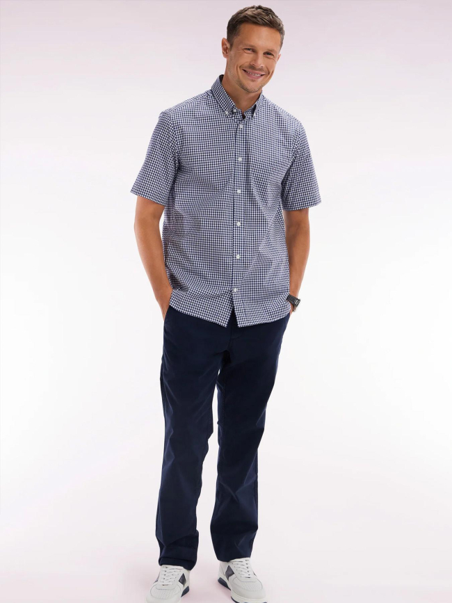 Pantalon chino coupe droite bleu marine homme - Eden Park
