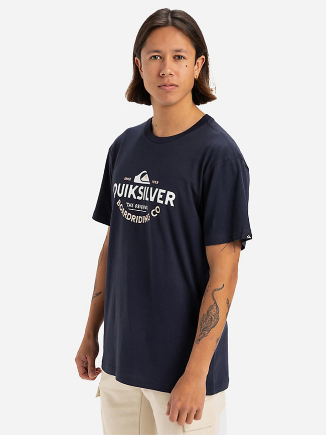 T-shirt manches courtes typed out bleu marine homme - Quiksilver