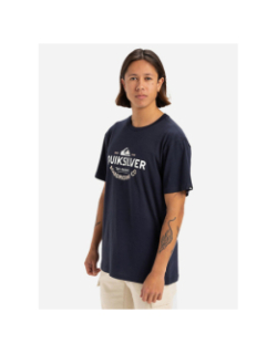 T-shirt manches courtes typed out bleu marine homme - Quiksilver