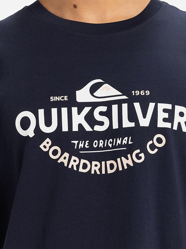 T-shirt manches courtes typed out bleu marine homme - Quiksilver
