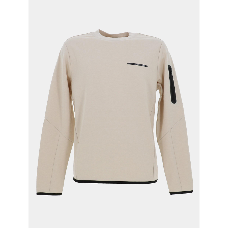 Sweat à col rond jcofusion beige homme - Jack & Jones