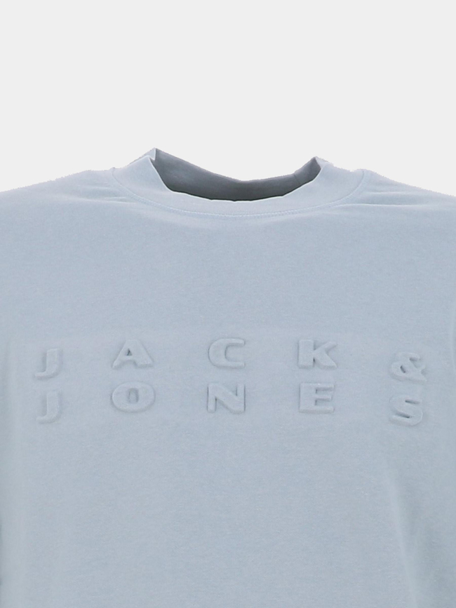 Sweat col rond logo relief jcopacer bleu homme - Jack & Jones