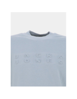 Sweat col rond logo relief jcopacer bleu homme - Jack & Jones