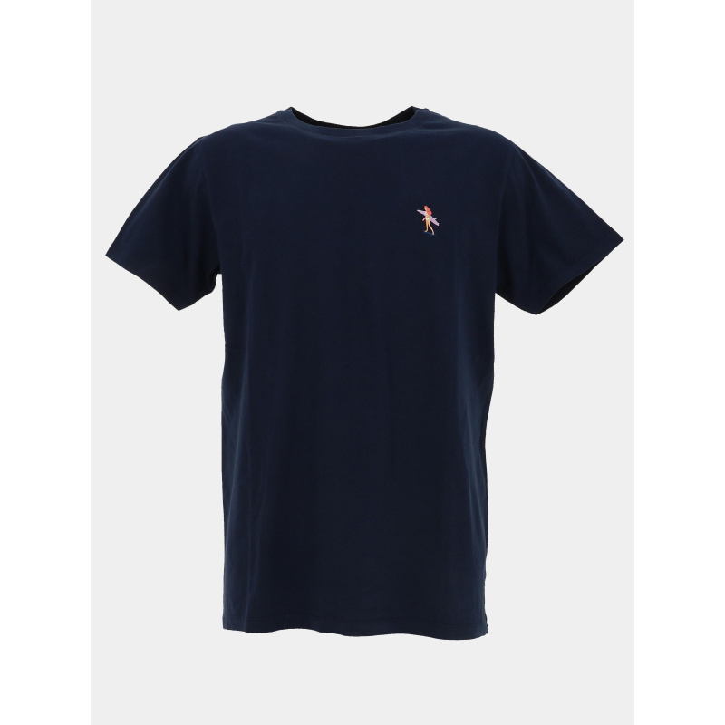 T-shirt à manches courtes patchsurfeuse bleu marine homme - Pullin